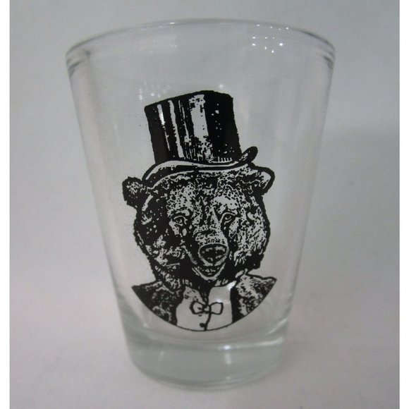 SpitfireGirl Animal Menagerie Shot Glass Set Four New Cat Fox Bear Lion - Picture 2 of 12